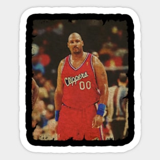 The Late Big Fella 'Kevin Duckworth' in A Rare Clippers Shot Sticker